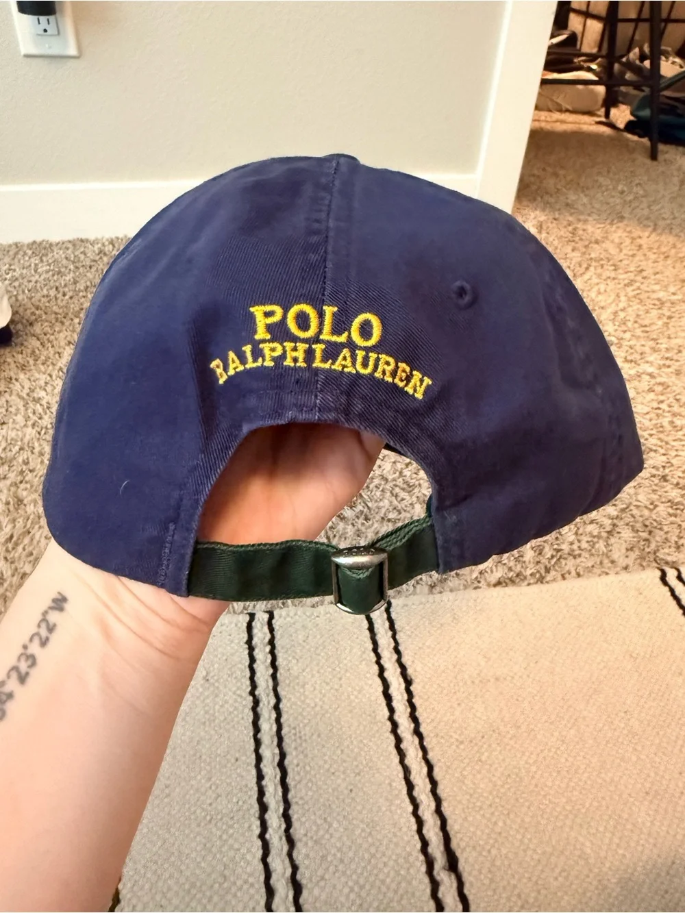 Polo by Ralph Lauren Two-Tone Crest Baseball Cap - Navy & Forest Green